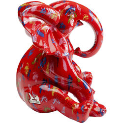 Figura decorativa Elefante Dots Rosso 18cm