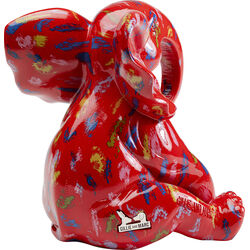 Deco Figurine Elephant Dots Red 18cm