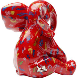 Figura decorativa Elefante Dots Rosso 18cm