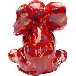 Figura decorativa Elefante Dots Rosso 18cm