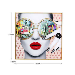 Gerahmtes Bild Times Square View 120x120cm