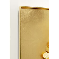 Deco pared Mikado Oro 120x120cm