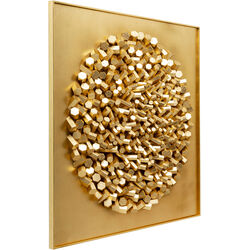 Deco pared Mikado Oro 120x120cm