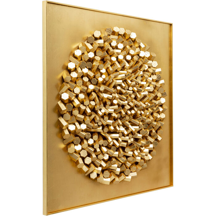 Wall Object Mikado Gold 120x120cm