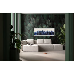 56238 - Framed Picture Shadow Skyline Blue 160x60cm
