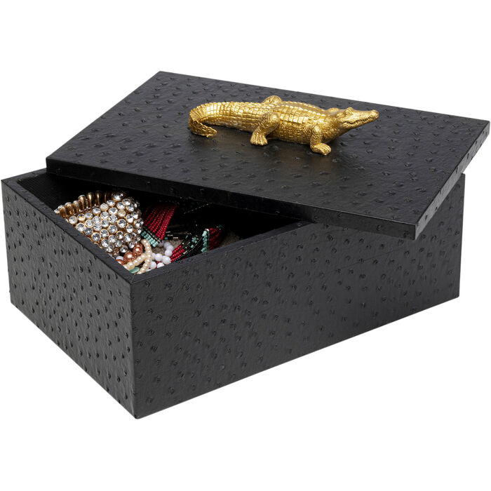 Caja Crocodile Negro (2/Set)