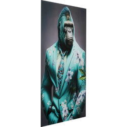 Quadro vetro Mister Gorilla Blu 60x90cm