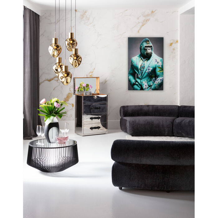 Glass Picture Mister Gorilla Blue 60x90cm