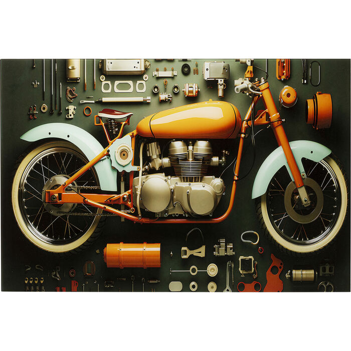 Quadro vetro Garage Motorbike 60x80cm