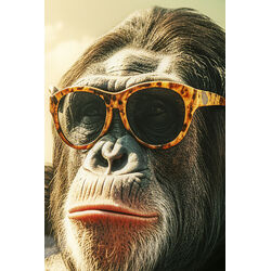 Glass Picture Holiday Monkey 80x60cm