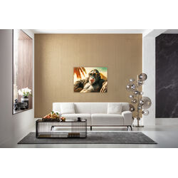 56272 - Cuadro cristal Holiday Monkey 80x60cm
