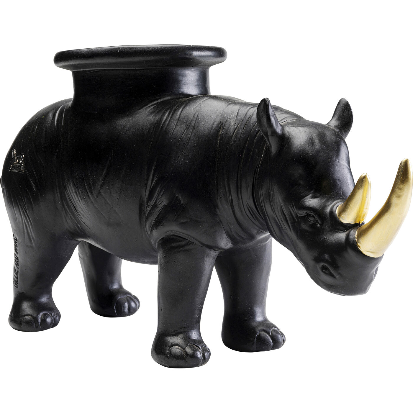 [56274] Figura Deco Rhino Negro 41cm