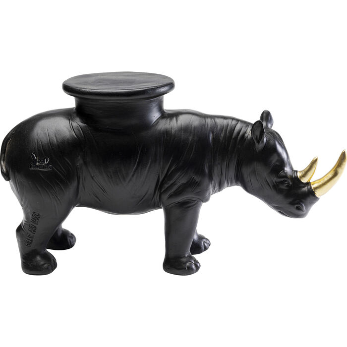 Deko Figur Rhino Schwarz 41cm