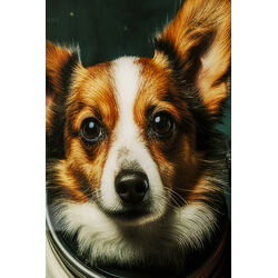 Glass Picture Astronauts Dogs 80x60cm