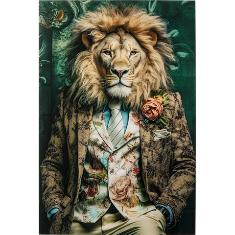 Cuadro cristal Mister Lion 150x100cm