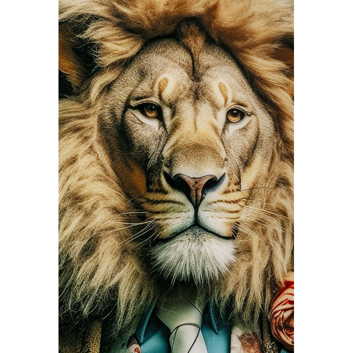 Quadro vetro Mister Lion 150x100cm