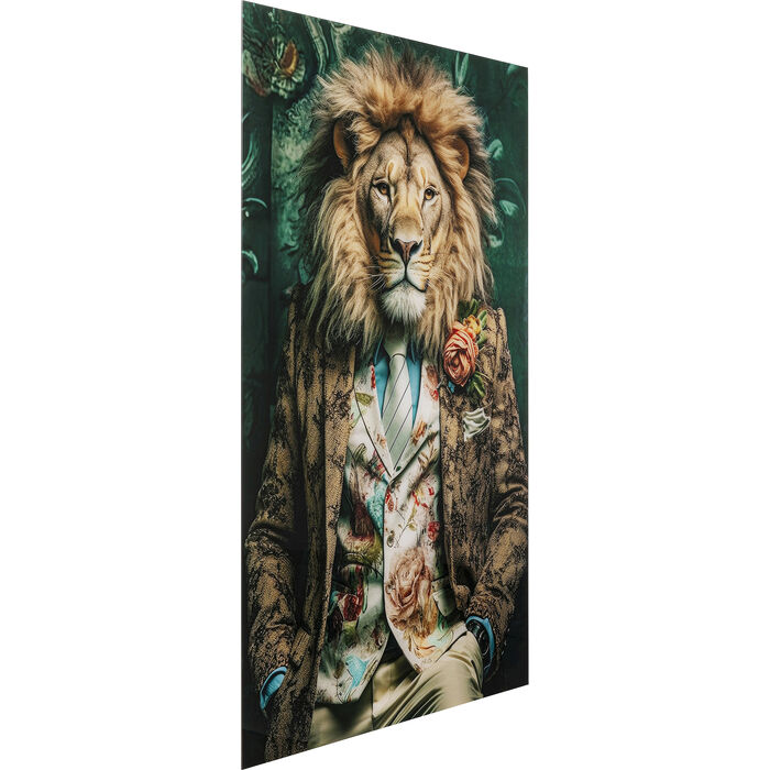 Quadro vetro Mister Lion 150x100cm