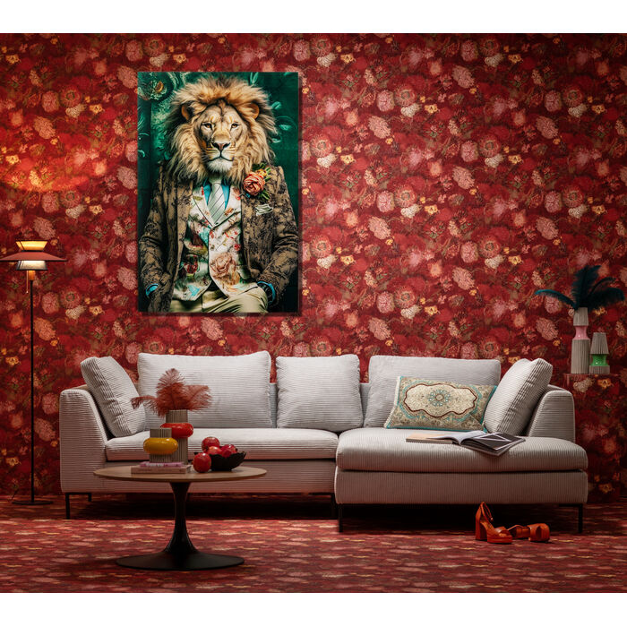 Quadro vetro Mister Lion 150x100cm