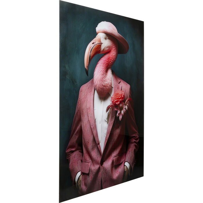 Tableau en verre Mister Flamingo 120x160cm