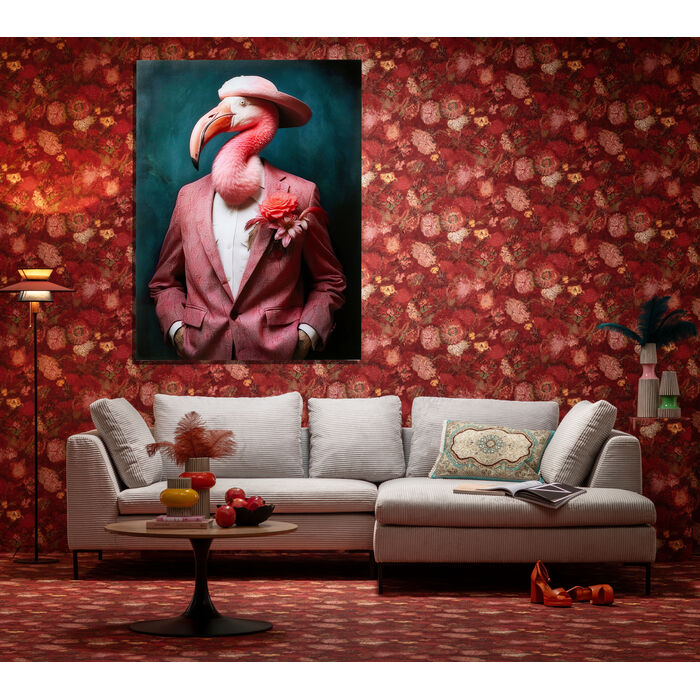 Glass Picture Mister Flamingo 120x160cm