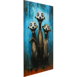 Glasbild Singing Meerkats 60x80cm