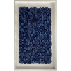 56282 - Tableau encadré Origami bleu 74x104cm