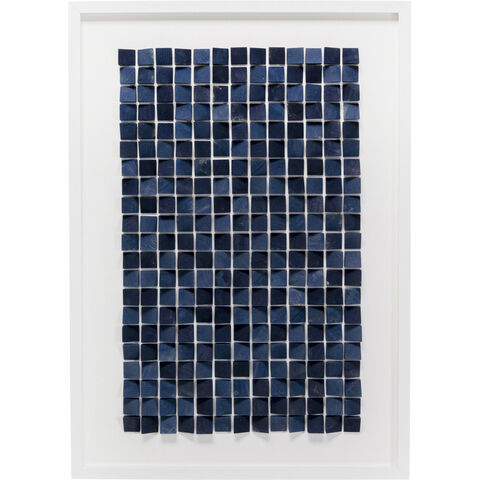 Framed Picture Origami Blue 74x104cm