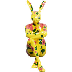 56293 - Figura decorativa Gangster Rabbit Giallo 80cm