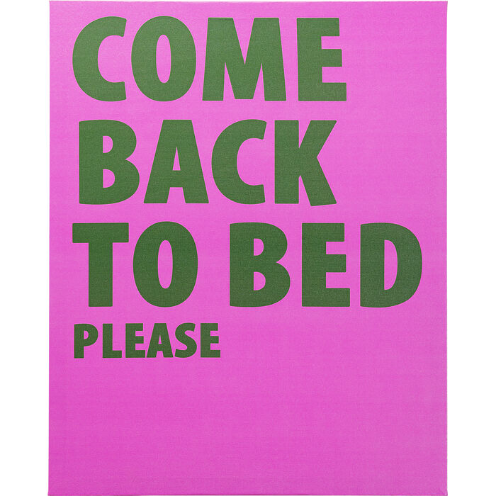 Gerahmtes Bild Come Back To Bed 40x50cm