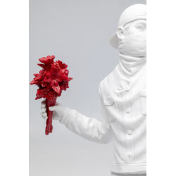 Figura Deco Street Art Bouquet Blanco 67cm