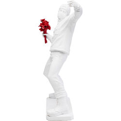 Figura decorativa Street Art Bouquet Bianco 67cm