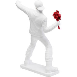 Figura Deco Street Art Bouquet Blanco 67cm