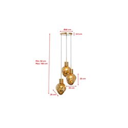 Hängeleuchte Supernova Amber Tre Ø45cm