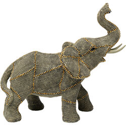 Deco Figurine Walking Elephant Pearls 24cm