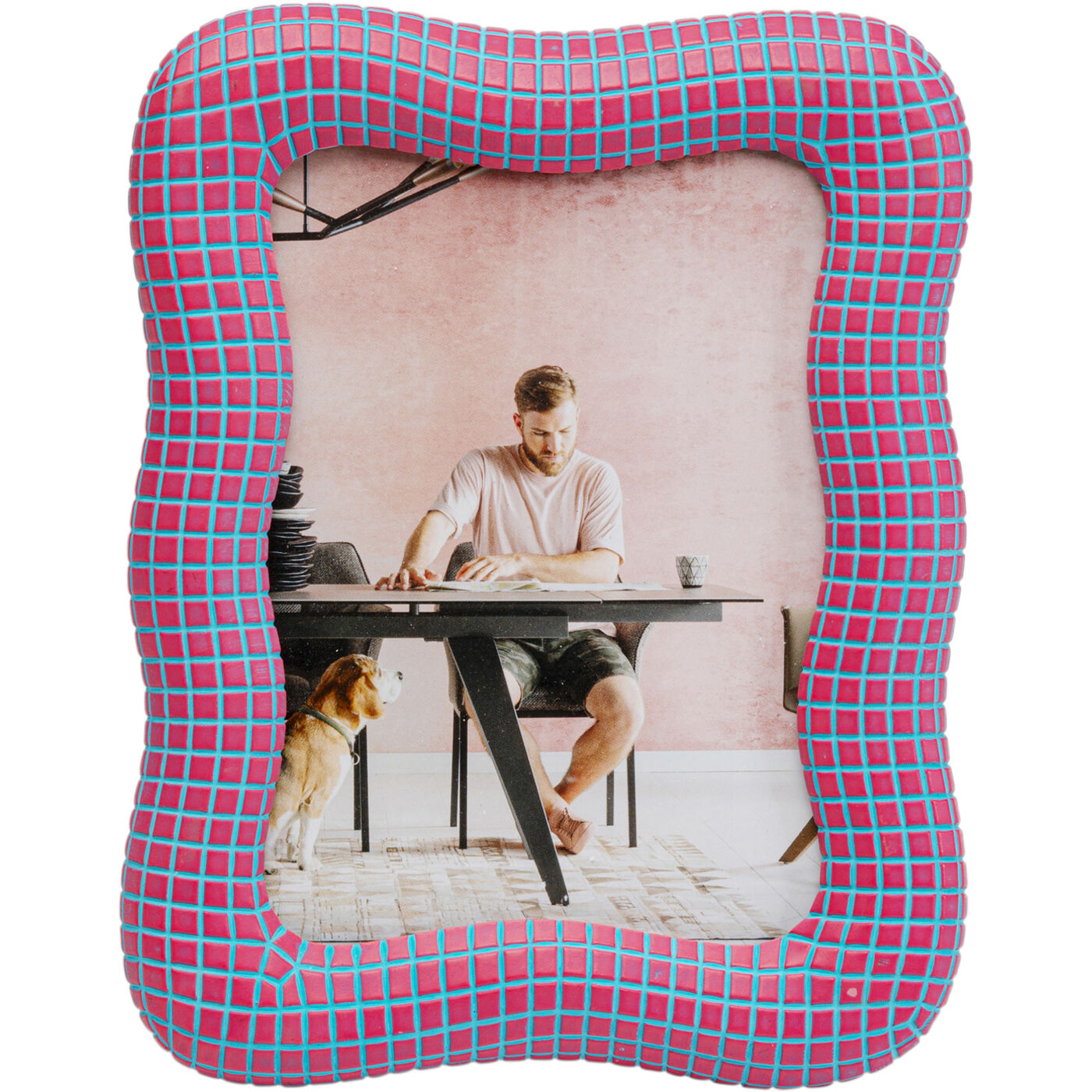 Picture Frame Wavy Pink 18x23cm KARE Israel