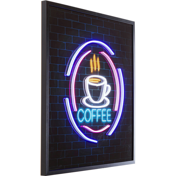 Glass Picture Coffee LED 80x80cm