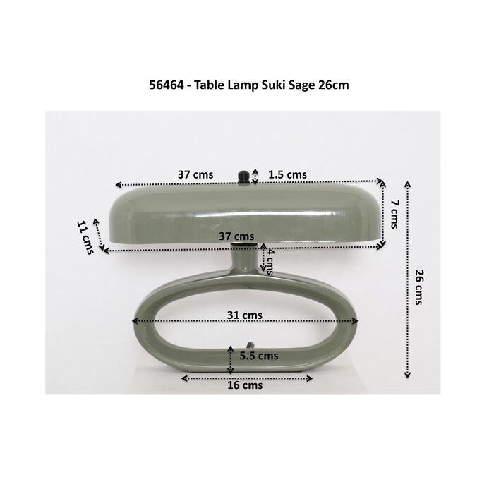 Tischleuchte Suki Salbei 26cm