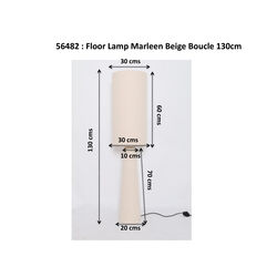 Stehleuchte Marleen Beige Boucle 130cm