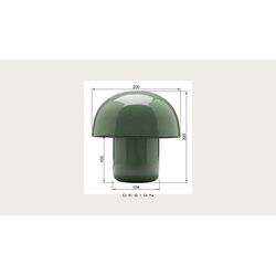 Tischleuchte Mushroom Shiny Salbei 20cm