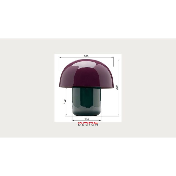 Lampada da tavolo Mushroom Shiny Duo Saturday 20cm