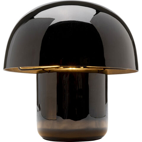 Table Lamp Mushroom Shiny Black 20cm