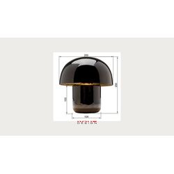 Tischleuchte Mushroom Shiny Schwarz 20cm