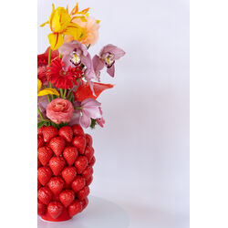 Vase Strawberries Rot 24cm