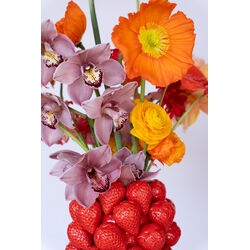 Vase Strawberries Rot 24cm