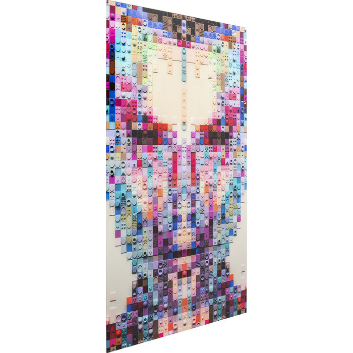 Quadro vetro Pixel Face 120x80cm