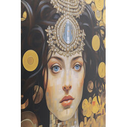 Quadro vetro Art Nouveau Lady 3D 120x120cm