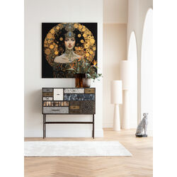 Cuadro cristal Art Nouveau Lady 3D 120x120cm