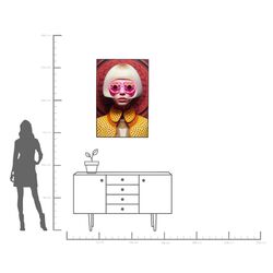 Gerahmtes Bild LED Fancy Blonde Lady 120x80cm