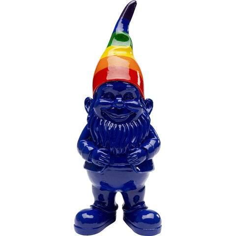 Deco Figurine Gnome Rainbow Blue 21cm