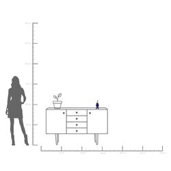 Deko Figur Zwerg Rainbow Blau 21cm